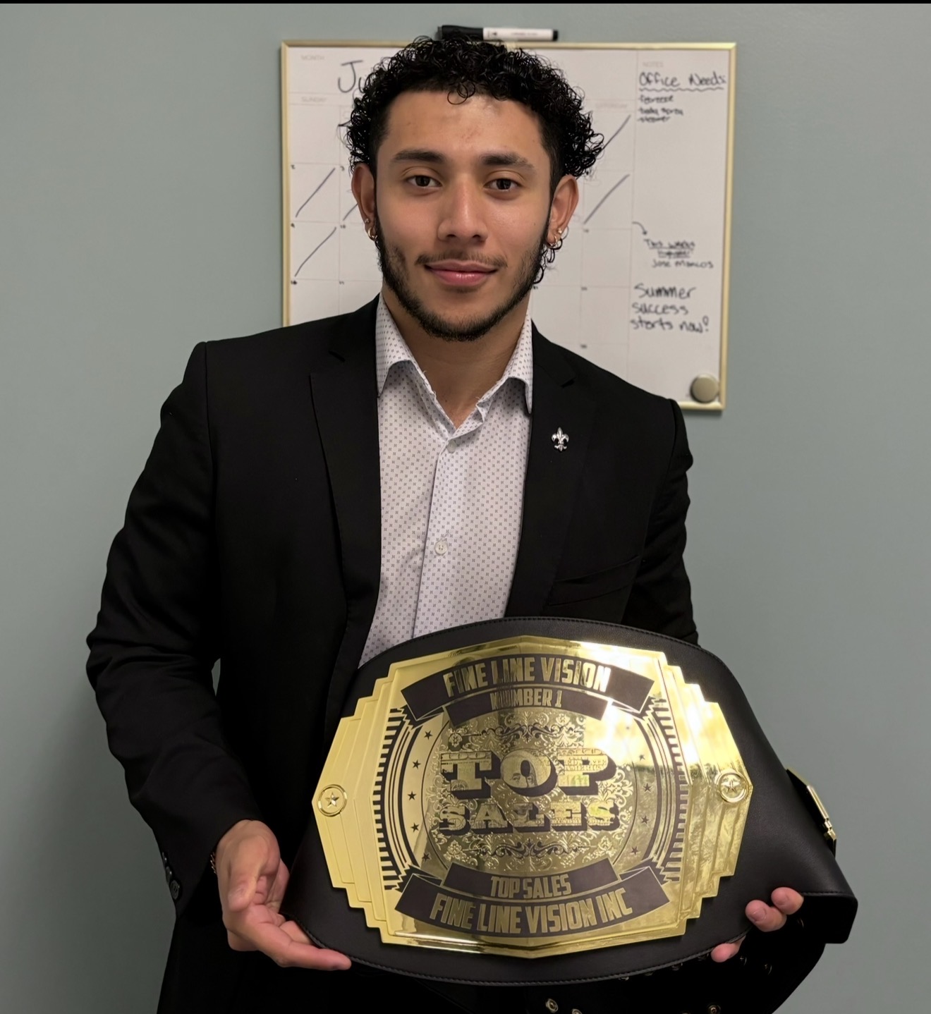 Fine Line Vision Top Sales award belt winner